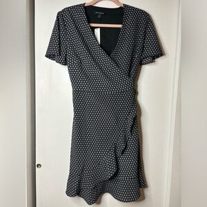 Elegant Black and White Patterned Dress